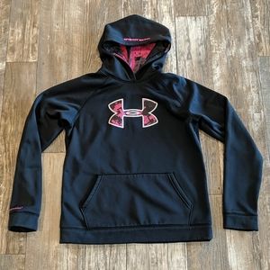 UNDER ARMOUR storm hoodie black & pink sz youth XL